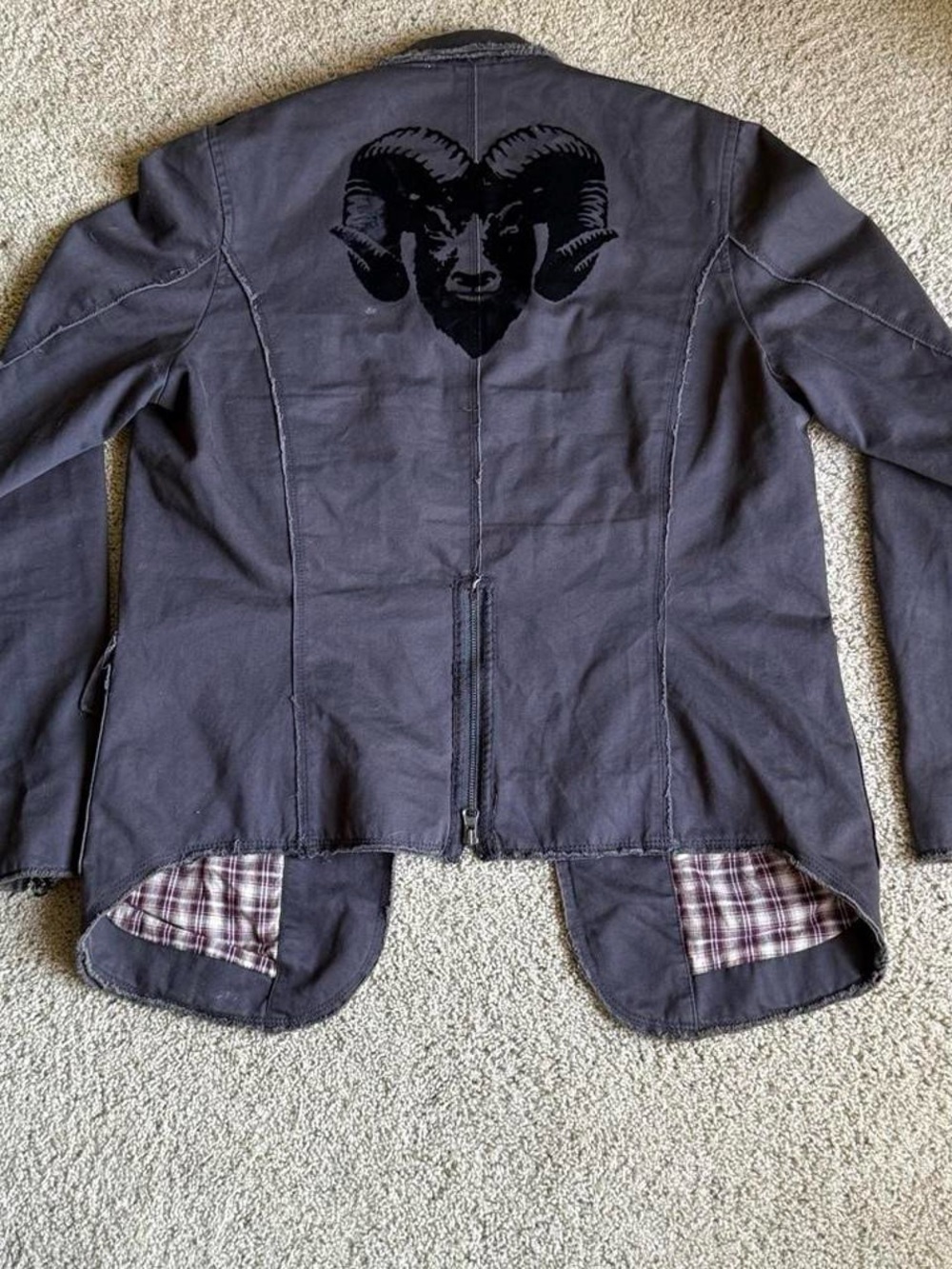 Triple Five Soul Black Ram-Graphic Blazer Jacket